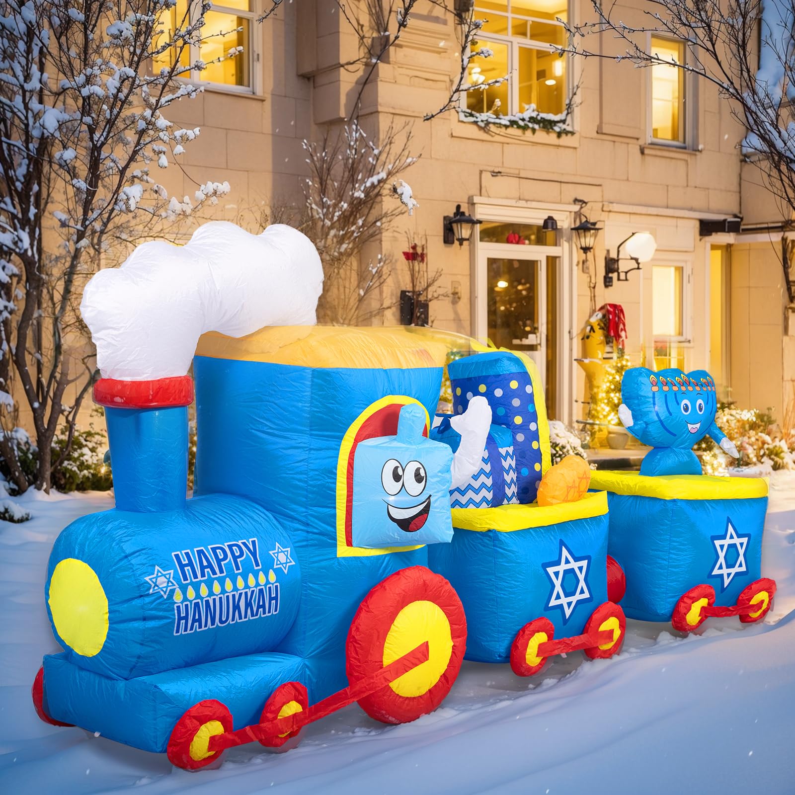 Hanukkah lights house