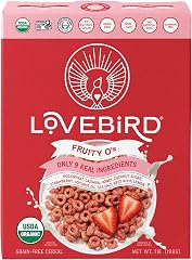 Lovebird, Cereal Grain Free Strawberry Organic, 7 Ounce
