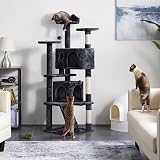 Yaheetech Cat Tree 158cm Cat Tower with Scratching Posts and 2 Houses view 2