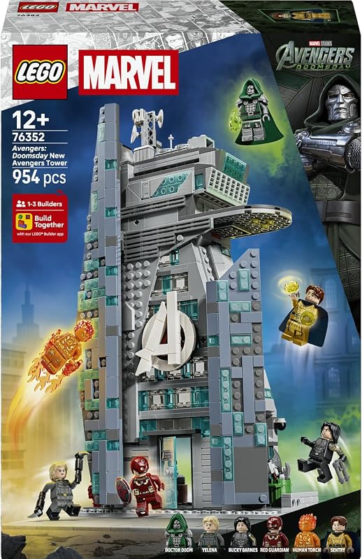 | Marvel Nueva Torre Vengadores de Avengers: Doomsday – Set de Superhéroes de Juguete con 6 Minifiguras inc. Doctor Doom y Bucky Barnes – Regalo para Niños y Fans Adolescentes de 12+ Años – 76352 — foto 1 de 8