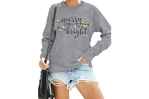 Christmas Sweatshirts Women Merry Christmas Shirt Xmas Tree Sweater Pullover Holiday Tops