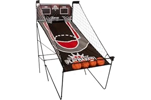 TRIUMPH SPORTS USA Play Maker Double Shootout Basketball Game Includes 4 Game-Ready Basketballs and Air Pump and Needle, Black