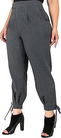 plus size high waisted tie pants