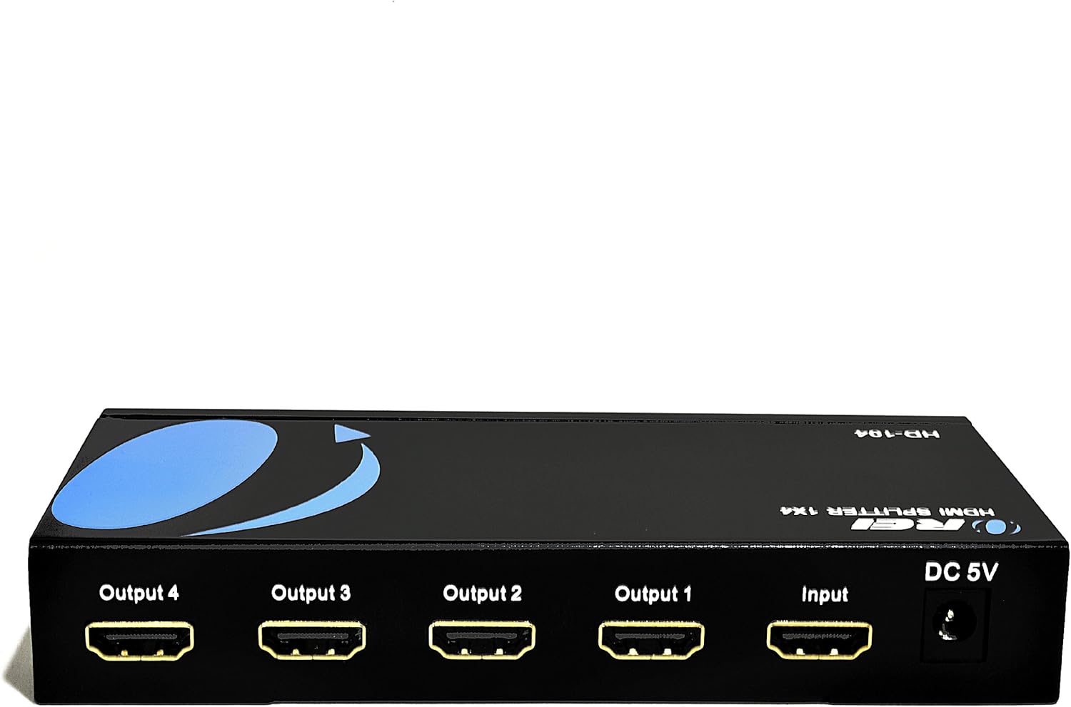 4K 1x4 HDMI Splitter by OREI - 1 Port to 4 HDMI Display Duplicate/Mirror - Powered Splitter Ver 1.4 Certified for Full HD 1080P High Resolution & 3D Support (One Input To Four Outputs) - HD-104: Home Audio & Theater