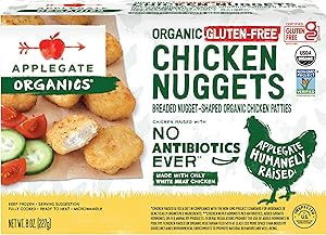 APPLEGATE ORGANICS Gluten-Free Chicken Nuggets, 8oz | No Antibiotics Ever, Certified Gluten-Free, Non-GMO Project Verified, M