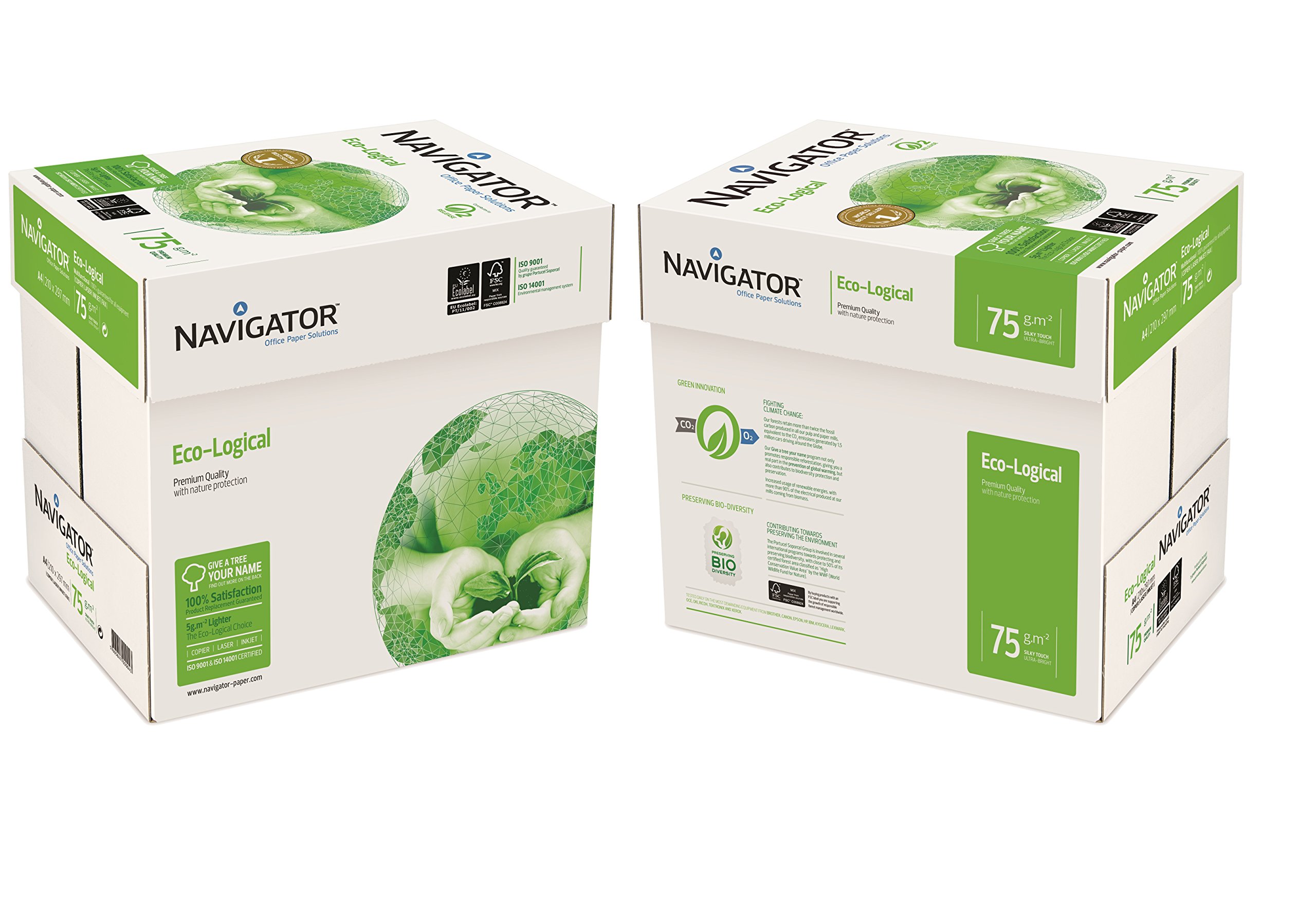 Navigator Eco-Logical A4 Paper 75gsm 10 reams (5,000 Sheets of Paper)
