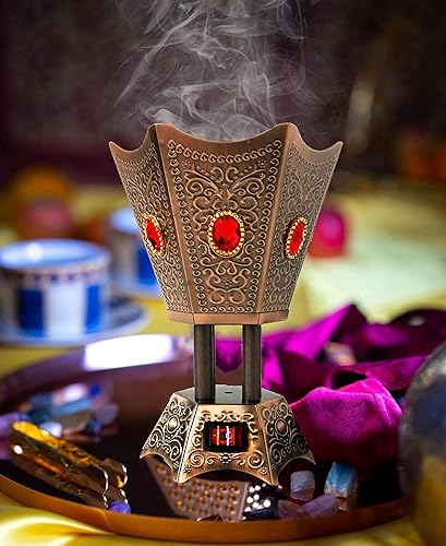 Oud Frankincense Resin Electric Burner, Copper Color 110V for USA