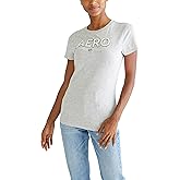 Aeropostale Women's Aero Short Sleeve Graphic Tee- Block