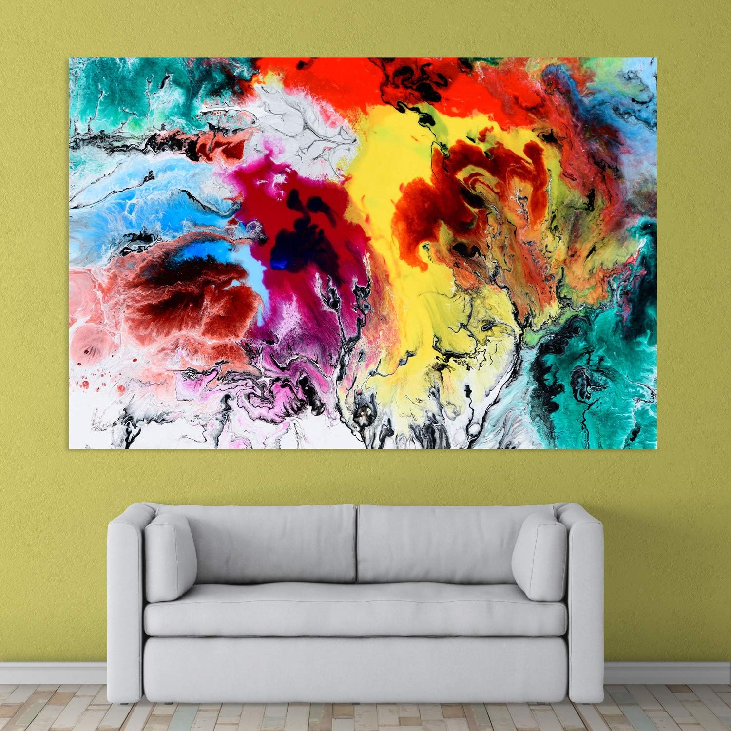 Inephos Inside a Raindrop Wall Painting, Multicolour, Abstract