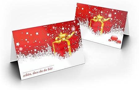 Segnaposto Natalizio Per Matrimonio.Karten24plus 25 Segnaposto Natalizi Pacchetti Regalo Di Natale Smalto Uv Lucido Per Matrimonio Compleanno Battesimo Comunione Cresima Come Decorazione Da Tavola Formato 8 5 X 11 2 Cm Amazon It Casa E Cucina