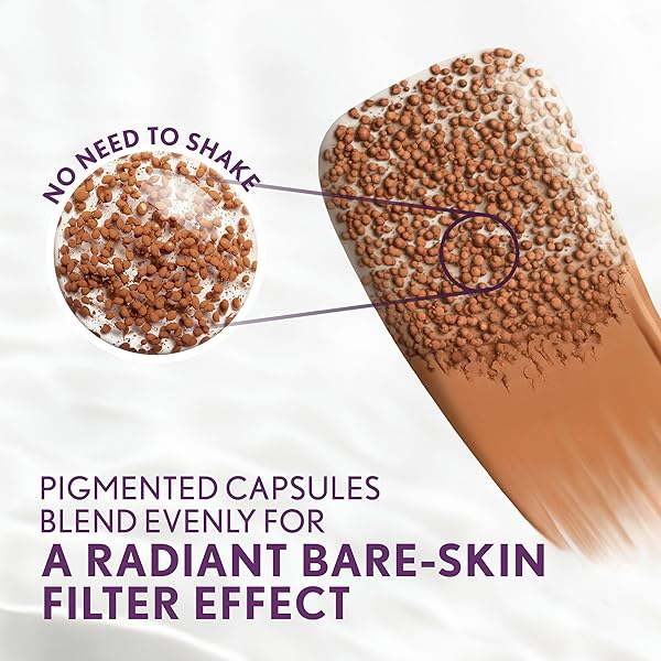 COVERGIRL SIMPLY AGELESS SKIN PERFECTOR ESSENCE FOUNDATION, 80 DEEP, TINTED SKIN PERFECTOR, SKINCARE MAKEUP HYBRID, SHEER TINT, RADIANT FINISH, SKIN-LIKE FINISH, VEGAN FORMULA, 1.0OZ