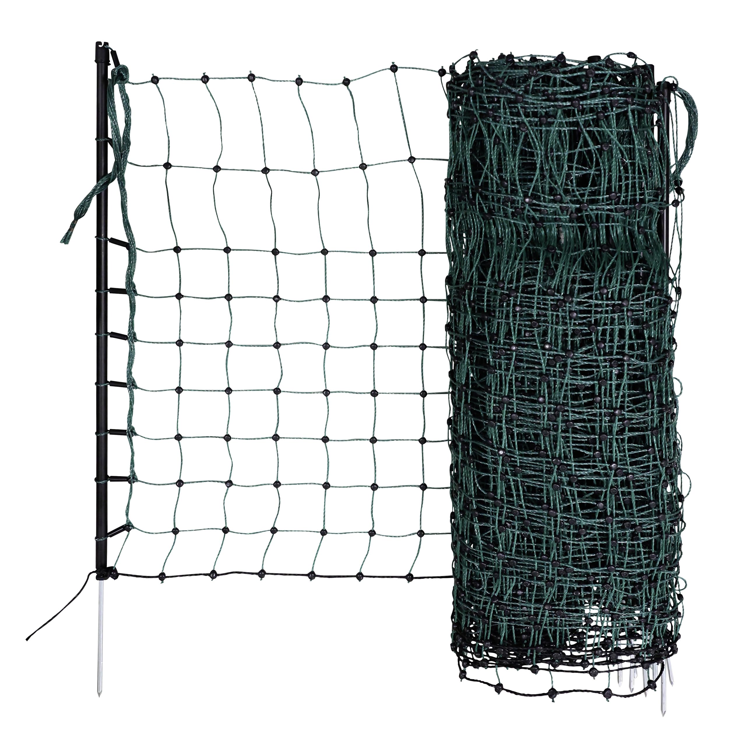 Kerbl Rabbit Netting Single Prong, 25 m/ 65 cm, Green