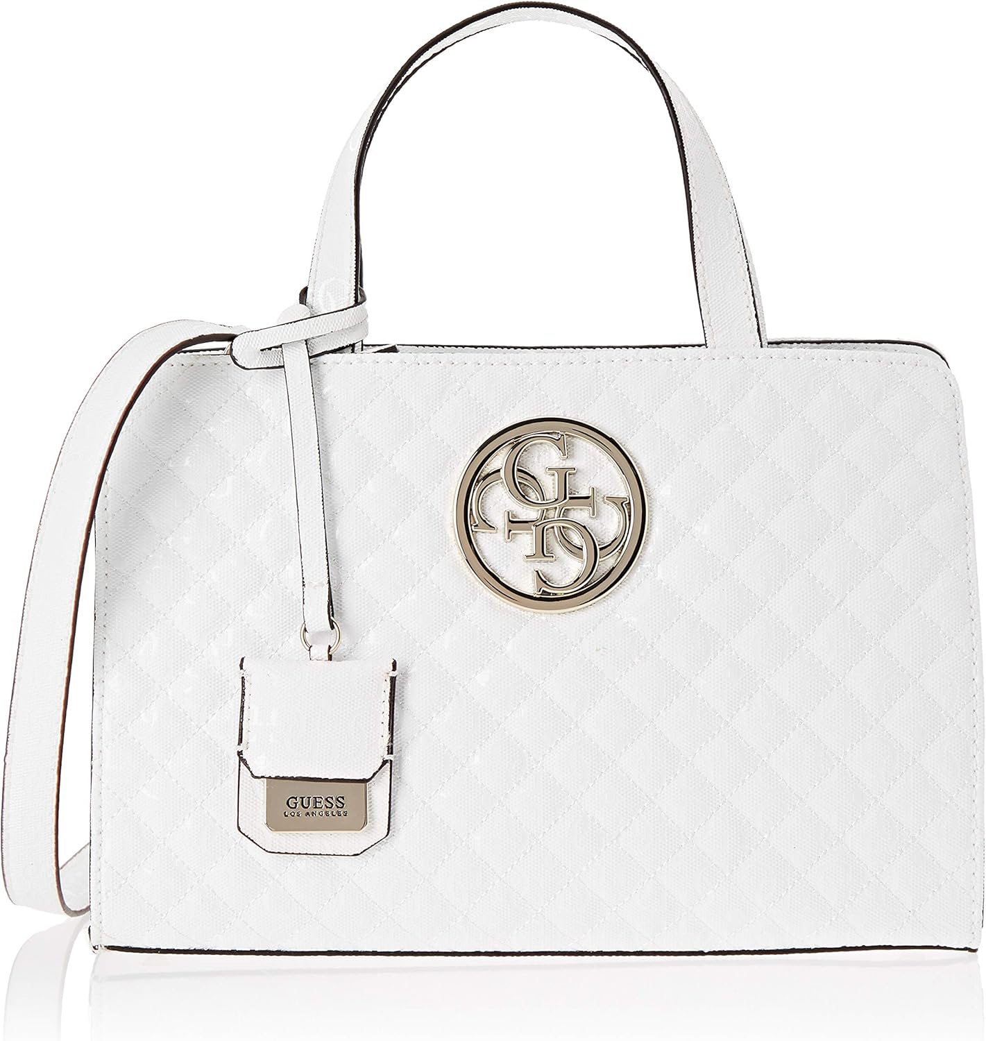 Guess Women's Gioia Shoulder Bag, White (White/WHI), 30x20x14