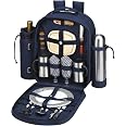 Picnic At Ascot 2 Person Picnic Backpack With Cooler, Wine Holder & Blanket - Fully Equipped Set