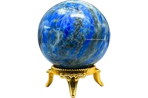 Amazing Gemstone Lapis Lazuli Crystal Ball with Stand - 1.5" Inches Crystal Sphere Meditation Balls for Witchcraft and Decorative Balls