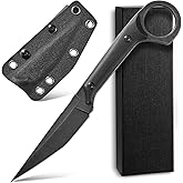 Ccanku C1140 Fixed Blade Knife, D2 Blade G10 Handle Claw Knife for Outdoor, EDC Tool, Survival, Hiking, Camping (Black)