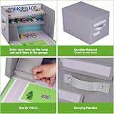 Livememory Toy Car Storage Box with Play Mat & 3 Level Garage view 5