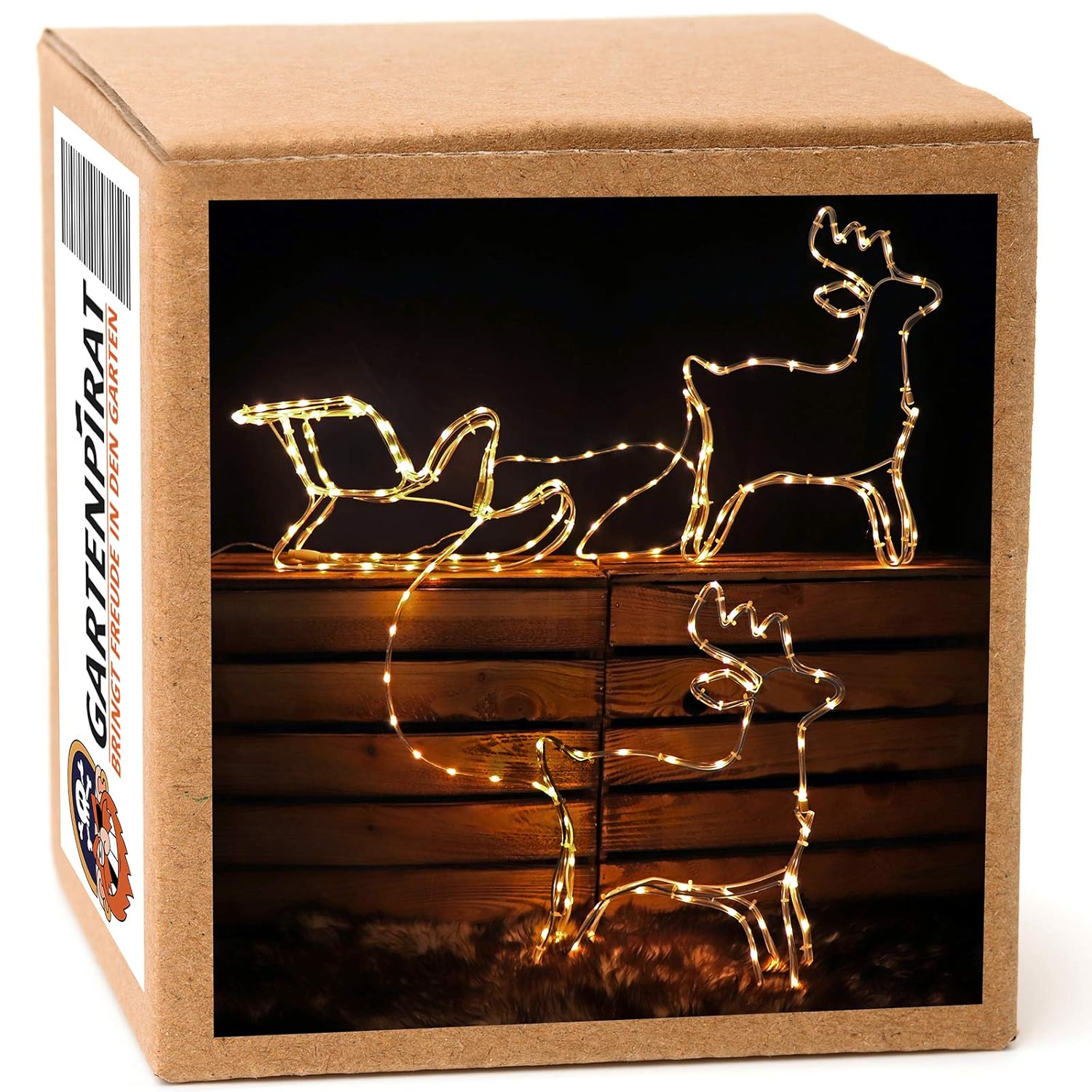 Renne Avec Traineau Du Pere Noel 200 Led Decoration Lumineuse Exterieur Guirlandes Lumineuses D Exterieur Luminaires Eclairage