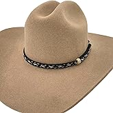 Black Socks Western Horsehair Hat Band for Cowboy Hats – Handmade Adjustable Braided Hat Accessory – 5-Strand Genuine Horsehair with Single Tassel – Rustic Western Style