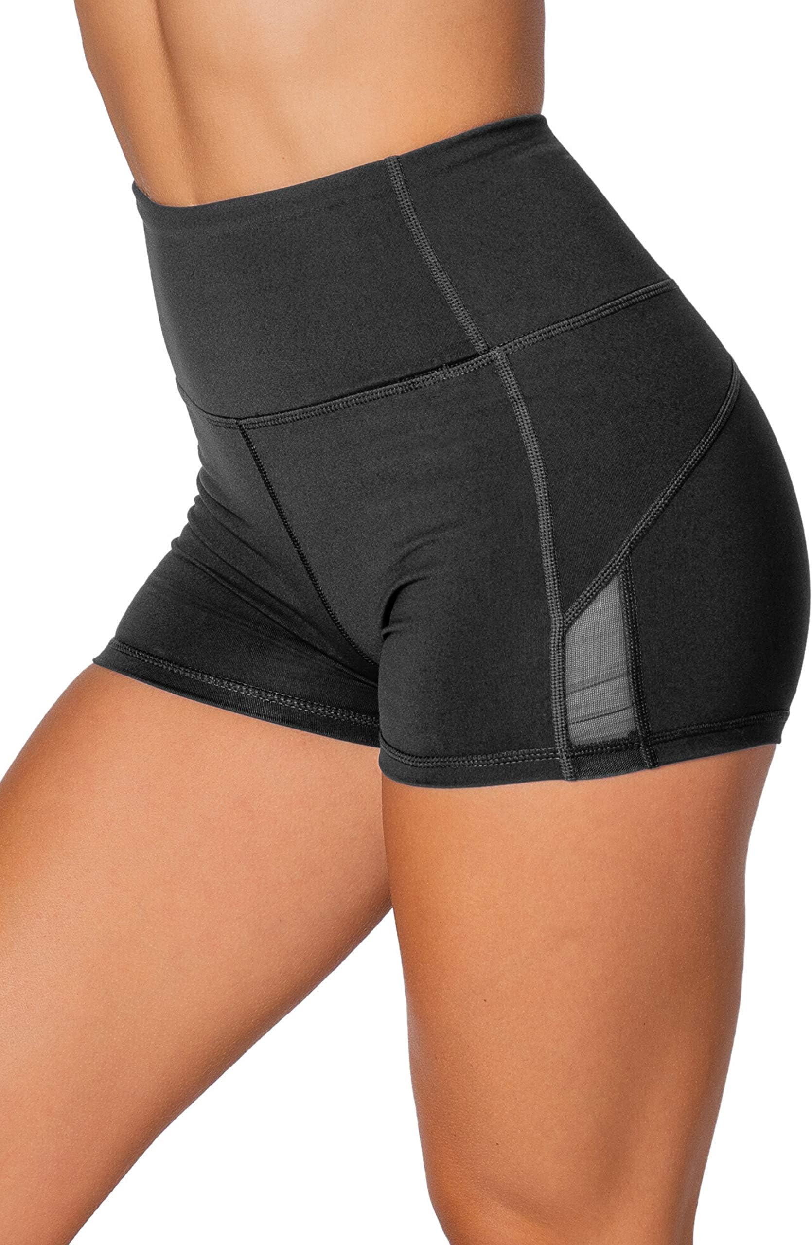 Kamo Fitness High Waist Athletic Yoga Shorts Tummy Control Workout Running