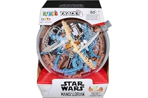 RUBIK'S Rubik’s Cube, Rubik’s Tracks Star Wars, Mandalorian-Themed 3D Gravity Maze & 3D Puzzle Game with 80 Obstacles, Grogu Miniature Inside, Problem-Solving Challenging Brain Teaser Fidget Toy, Ages 8 & Up