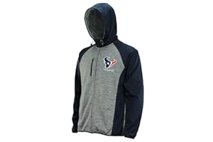 G-III SPORTS Mens NFL Heathered Grey Solid Fleece Full Zip Hooded Jacket