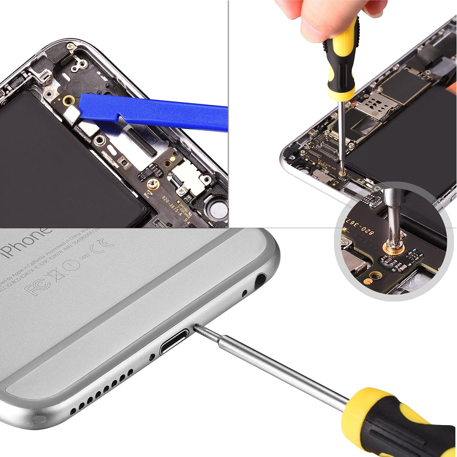 25pcs Electronics Repair Tool Kit, GangZhiBao Precision Screwdriver Set Magnetic for Fix Apple iPhone,Cell Phone,Smart Watch,Computer,PC,Tablet,iPad,Camera,Xbox,PS4 Pry Open Replace  Screen Battery: Home Improvement