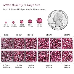 6736pcs Hotfix Rhinestones Flatback,Rose