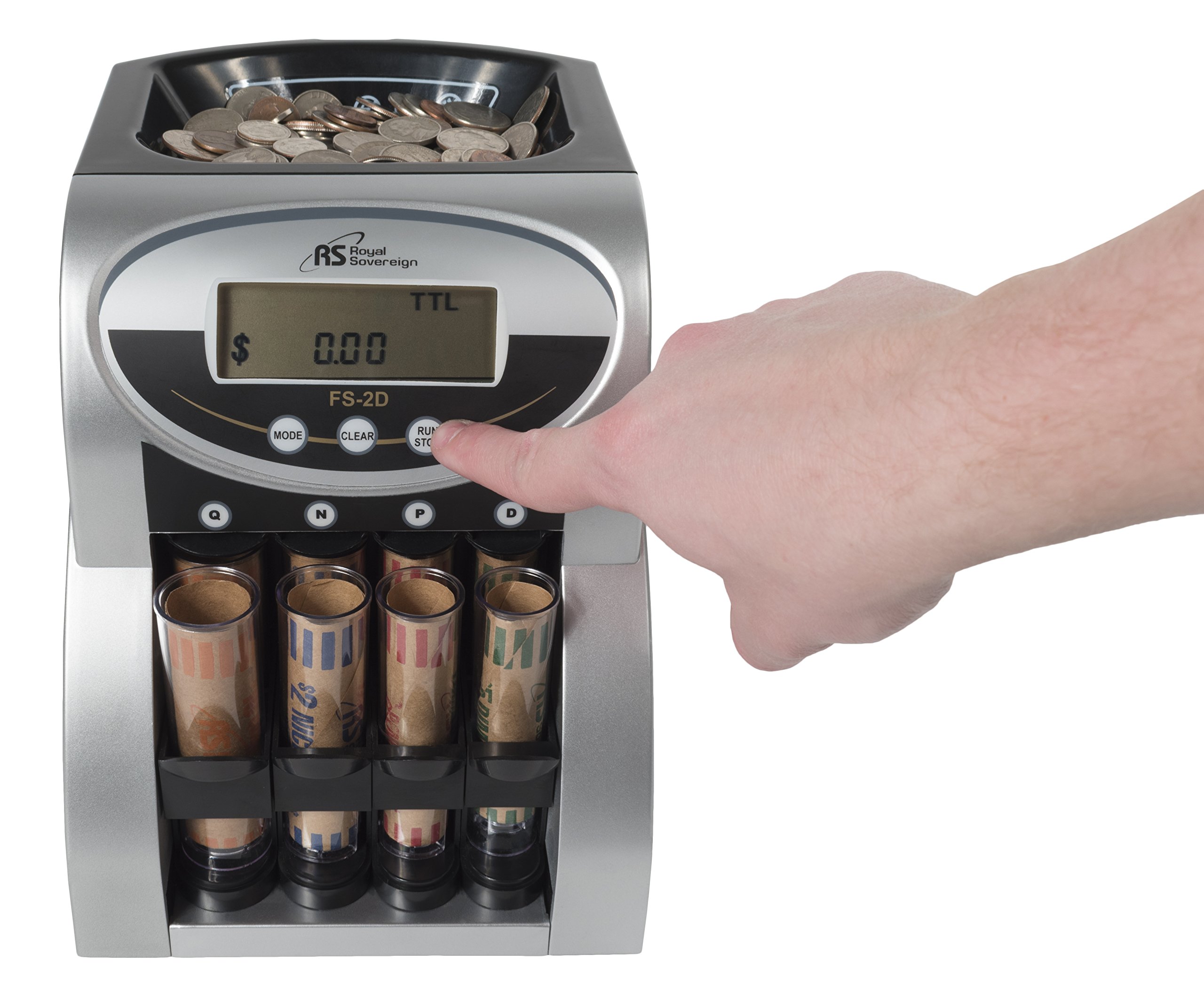 Simple Coin Counter Royal Sovereign 2 Row Electric Coin Counter With Patented Anti-Jam ...