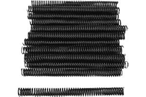 XOYIXOYI Spiral Binding Coils | 19mm Diameter & 4:1 Pitch for A4 Documents, 50-Pack with 48 Loops and 170 Sheet Capacity (Bla