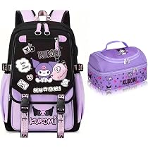 Roffatide Cartoon Kuromi Bento Box – Cute 2-in-1 Compartment Lunch Box With 4-Point Lock (7.8 X 5.1 X 3.1 Inches) - View #6