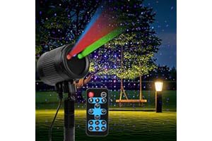 GGNRQQ Christmas Laser Lights Outdoor, 3 Colors RGB Laser Christmas Light Outdoor Projector with Remote, Waterproof IP65, Firefly Lights Starry Show, for Indoor/Outdoor Garden Decor, Home, Christmas, Party