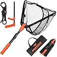 KastKing Pontus Fishing Net Fish Landing Net, Foldable & Lightweight Freshwater Fishing Landing Net with Built in Length Scale, Aluminum Handle, Fish-friendly Mesh for a Safe Release, Fishing Gifts for Men