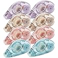 Huiruso 8 Pack Double Sided Tape Roller, Scrapbook Supplies, Glue Roller for Crafts, Double-Sided Adhesive Tape Runner for Scrapbooking, School Office Journaling Supplies (0.31 in X 26.25 ft)