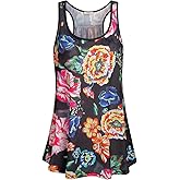 Miusey Womens Sleeveless Loose Fit Yoga Workout Racerback Tank Top
