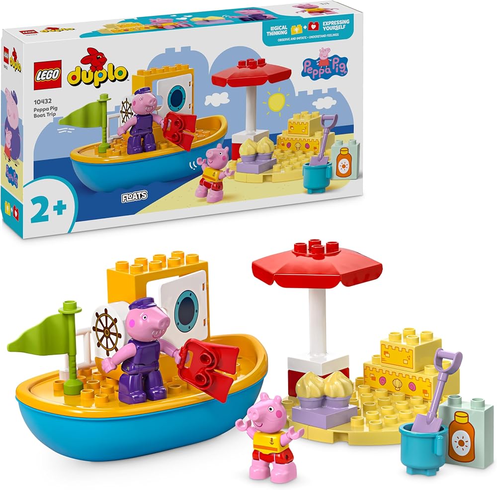 LEGO DUPLO Peppa Pig Boat Trip Toy 10432 with 2 Figures Kids 2+