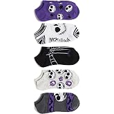 Disney Women's Nightmare Before Christmas No Show Socks (5 Pack)