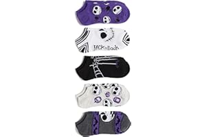 Disney Womens Nightmare Before Christmas 5 Pack No Show SocksCasual Sock