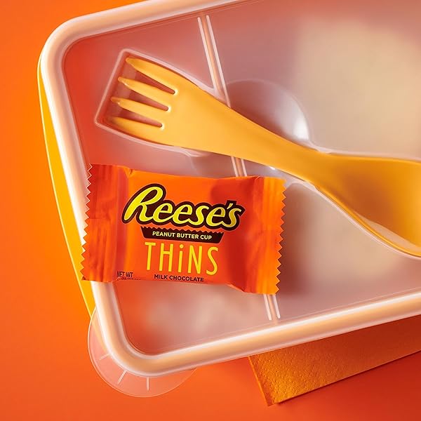 REESE’S THINS MILK CHOCOLATE PEANUT BUTTER CUPS, CANDY PARTY PACK, 24.05 OZ