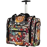 Lily Bloom Designer 15 Inch Carry On - Weekender Overnight Business Travel Luggage - Lightweight 2- Rolling Wheels Suitcase - Under Seat Rolling Bag for Women (Bliss)