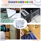 GLARKS 260Pcs Pocket Hole Screw Set 8 Size Square Drive Self Tapping Coarse Fine view 6
