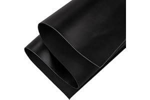 Shkira 12''X24'' Tooling Leather Square - 2.0MM Black Leather Sheets for Crafts - Leather Sheets for Crafts Tooling Sewing Hobby - Thick Cowhide Leather Pieces - Fabric for Crafting