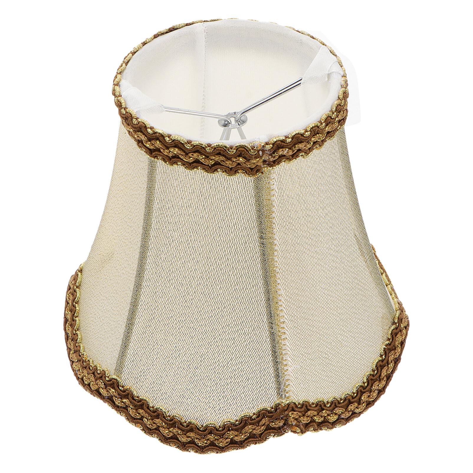 Lurrose Small Lamp Shades Clip on Bulb European Style Fabric Lamp Shade Cloth Lamp Shade Cover for Chandelier Table Lamp (13×13×12CM