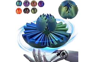 AICOOFEST Gear Ball, Gear Sphere, 3D Printed Gear Ball Spin Ball Cube Fidget Toys GearSphere Ball, Stress Ball, Gear Sphere Desk Toy, Fidget Ball, Gear Toy for Stress and Anxiety Relaxing (Laser Color B)