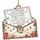 Hyturlte to My Daughter Christmas Ornament 2025 – 5" Sentimental Mother Daughter Ornament for Tree – Xmas Gifts for Daughters from Mom, Holiday Keepsake Decoration Idea