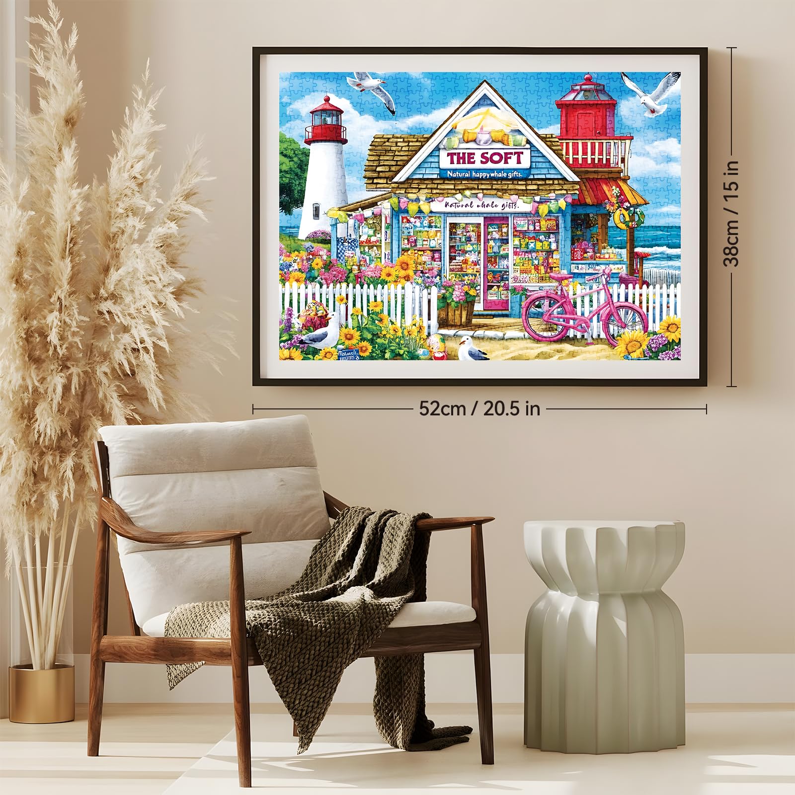 500 Piece Puzzle for Adults – Coastal Flowers and Ocean View Jigsaw Puzzle for Family, Kids, and Adults – Relaxing Nature Puzzle, 20.5 x 15 in