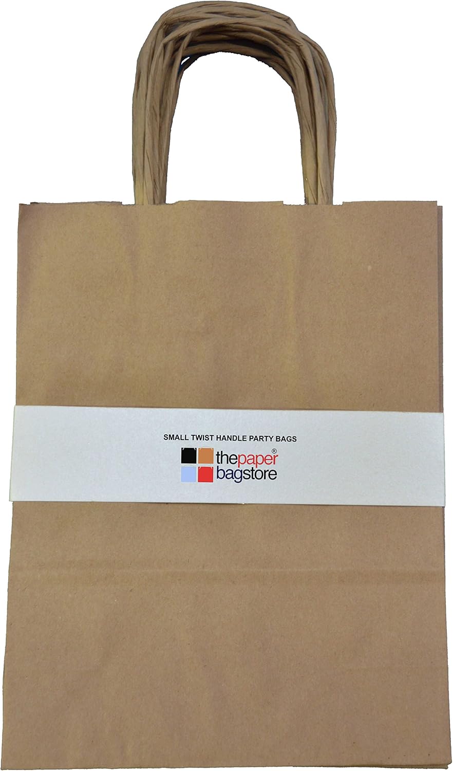 Thepaperbagstore 20 Brown Small Paper Party Bags With Handles, 18x22x8cm - Image 4