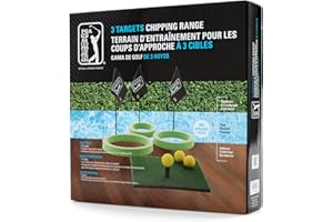 PGA TOUR Men's 3 Target Golf Chipping Game, Caviar, One Size