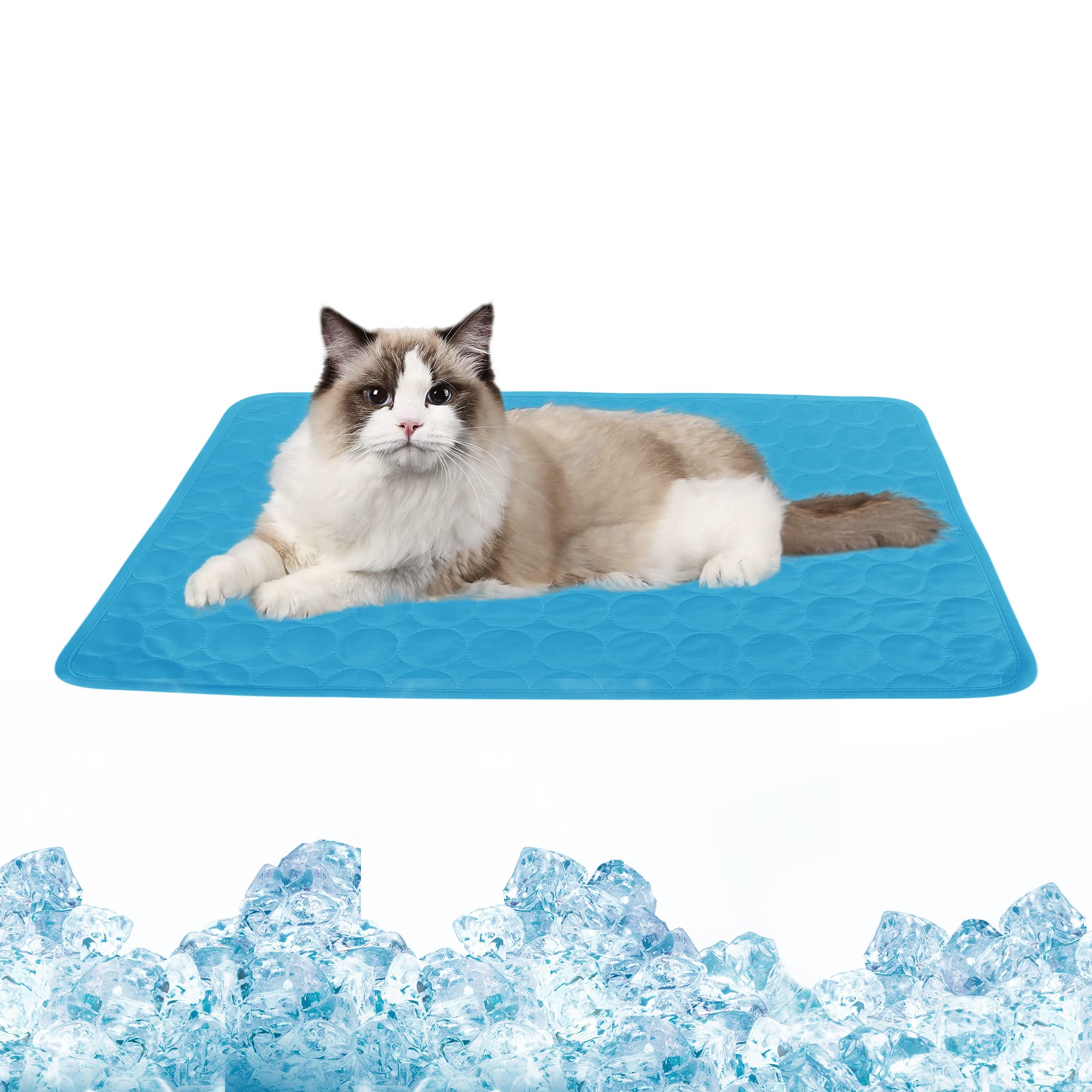 Kaket Cooling Mat for Dogs and Cats - Medium 70 x 55 CM, Durable Pet Mat in Blue