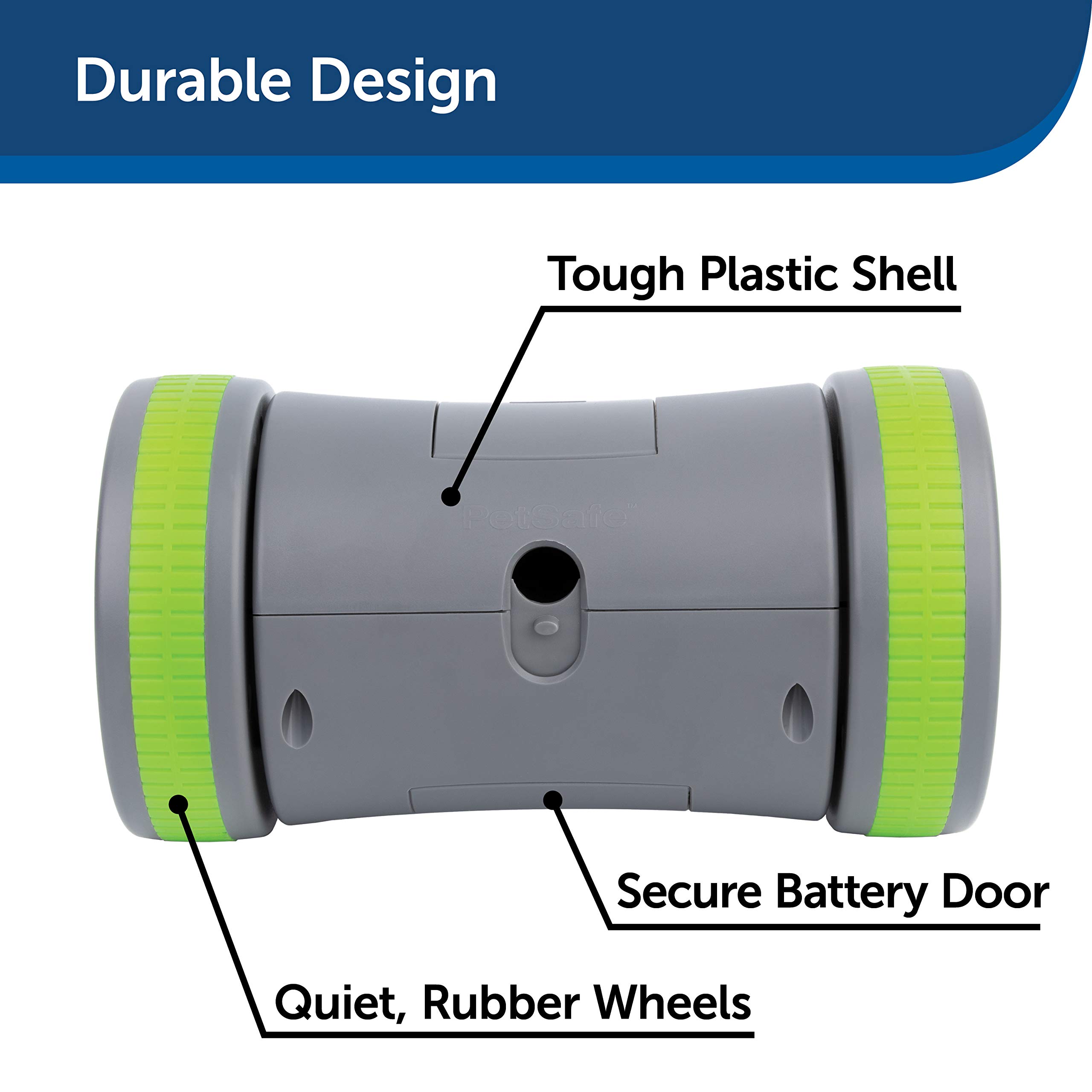 PetSafe Kibble Chase Interactive Dog Toy - Slow Feeder - Electronic Treat Dispenser - Perfect for Small, Medium, and Large Dogs